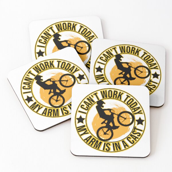 Item preview, I can't Work Today My Arm is in A Cast Funny T-Shirt, biking. designed and sold by elmanchour.