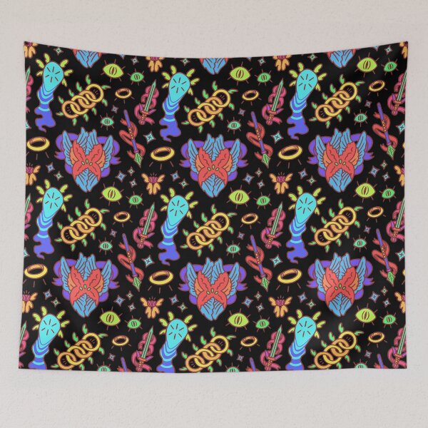 Item preview, Pastel Angel Pattern (Neon Bowling Alley Carpet Ver.) designed and sold by squidego.