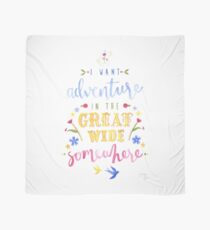 Beauty and the Beast Adventure Typography Scarf