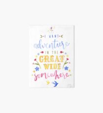 Beauty and the Beast Adventure Typography Art Board