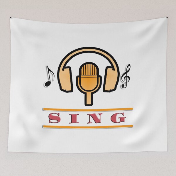 Item preview, SING Headphone Studio Microphone Design | Cool designed and sold by Amazing Arts Designs.