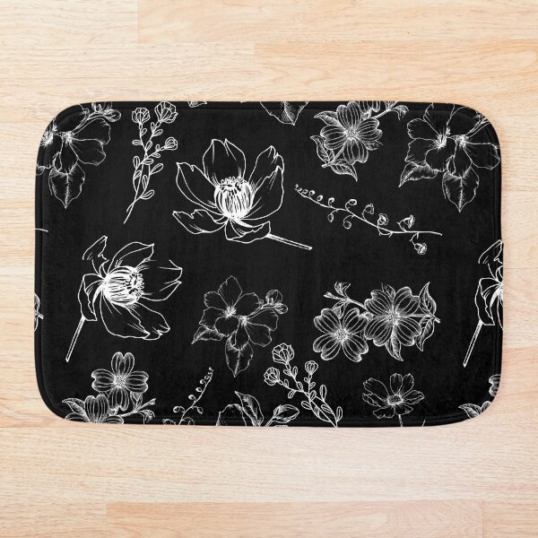 Aperçu de l'œuvre Fleurs en noir et blanc créée et vendue par RedSparkle.
