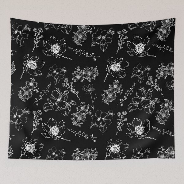 Item preview, Black And White Flowers designed and sold by RedSparkle.