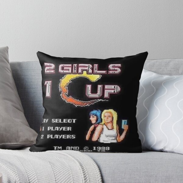 Item preview, Funny Meme, Contra Style, Two Girls One Cup, Video Game Meme designed and sold by MugzOnMugz.