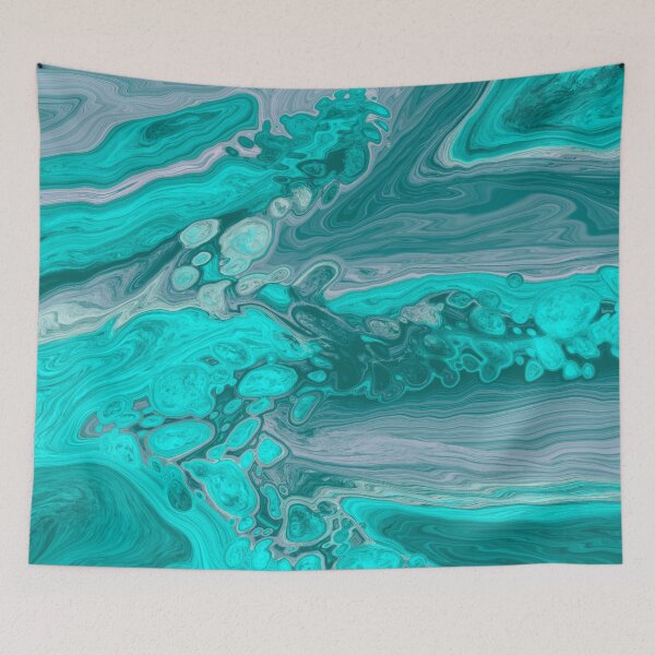 Item preview, Aqua Blue Abstract Geode designed and sold by SparkyMae.