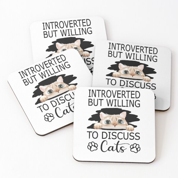 Item preview, Introverted But Willing To Discuss Cats Kitten Pet Lover  designed and sold by SaliDesigner.