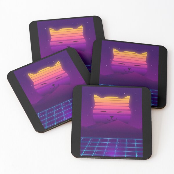 Item preview, Catwave Vaporcat Synthwave Motif 80s 90s Synth designed and sold by DerNerd.