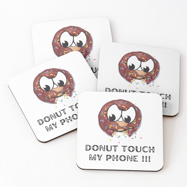 Item preview, Donut touch my phone stickers stikers designed and sold by Daevely.