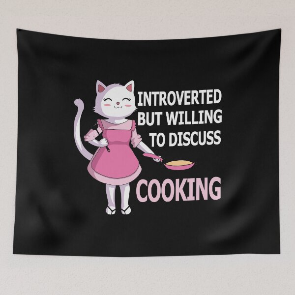 Item preview, Introverted But Willing To Discuss Cooking , Cats Kitten Pet Lover  designed and sold by SaliDesigner.