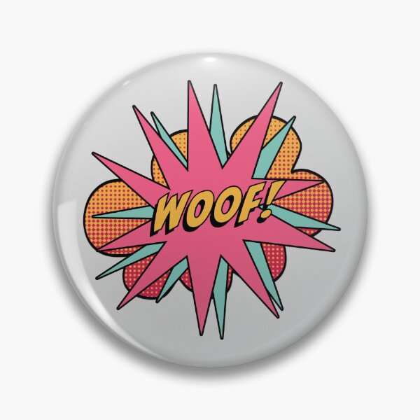Item preview, Woof Dog Comic Burst Pink and Duck Egg Blue designed and sold by 8PawsStudio.