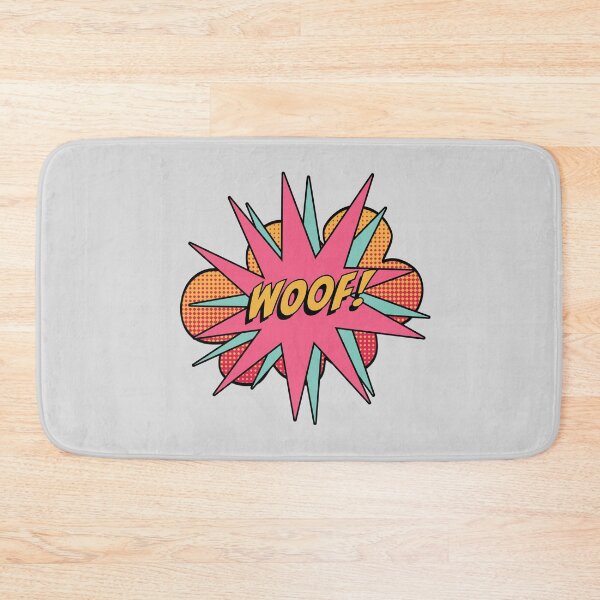 Item preview, Woof Dog Comic Burst Pink and Duck Egg Blue designed and sold by 8PawsStudio.