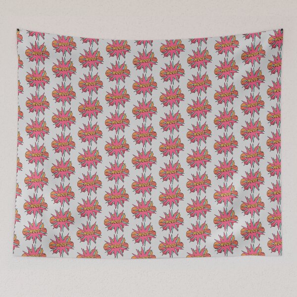 Item preview, Woof Dog Comic Burst Pink and Duck Egg Blue designed and sold by 8PawsStudio.