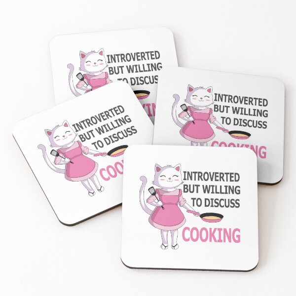 Item preview, Introverted But Willing To Discuss Cooking , Cats Kitten Pet Lover  designed and sold by SaliDesigner.