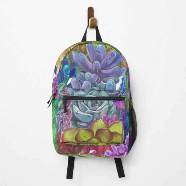 Item preview, collage of colorful watercolor painted succulents designed and sold by Cora Gregory.