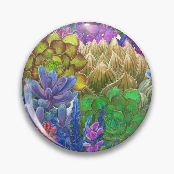 Item preview, collage of colorful watercolor painted succulents designed and sold by Cora Gregory.