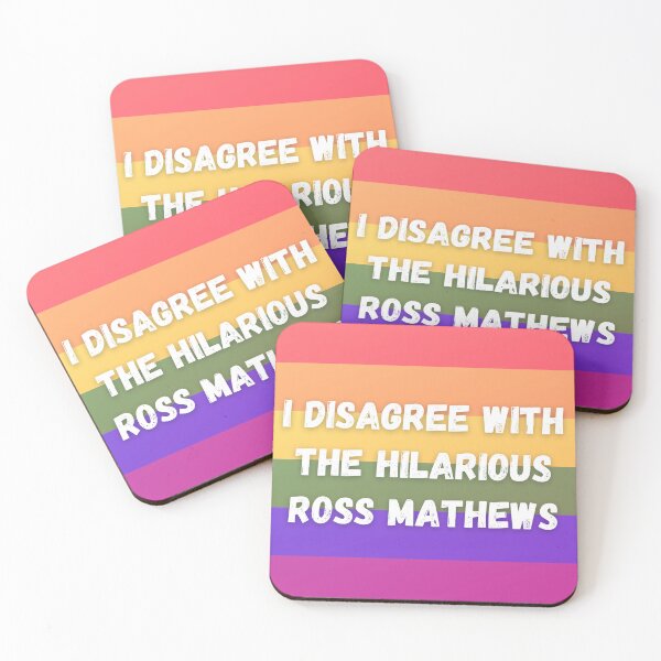 Item preview, i disagree with the hilarious ross mathews (white text, rainbow flag) designed and sold by tessismore.