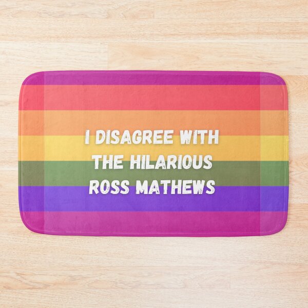 Item preview, i disagree with the hilarious ross mathews (white text, rainbow flag) designed and sold by tessismore.