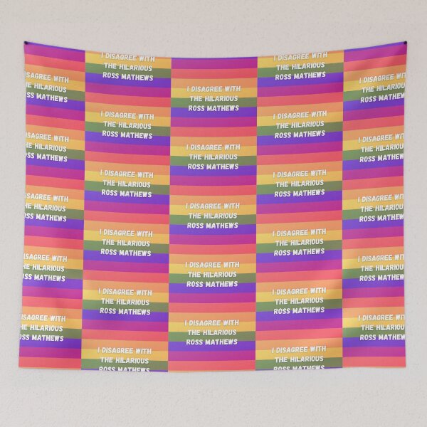 Item preview, i disagree with the hilarious ross mathews (white text, rainbow flag) designed and sold by tessismore.