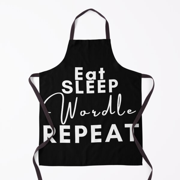 Item preview, Eat sleep wordle repeat positive quote black and white illustration. designed and sold by Coolclassy.