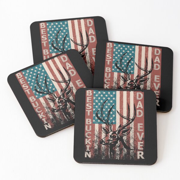 Item preview, Best Buckin Dad Ever, American Deer Hunter With USA Flag, Gift For Deer Hunters Patriotic designed and sold by SaliDesigner.
