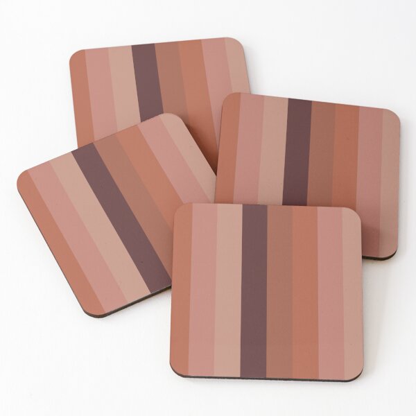 Item preview, Coral Brown Gradient Vertical Five Stripes  designed and sold by LoloTrends.