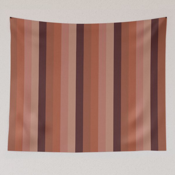 Item preview, Coral Brown Gradient Vertical Five Stripes  designed and sold by LoloTrends.