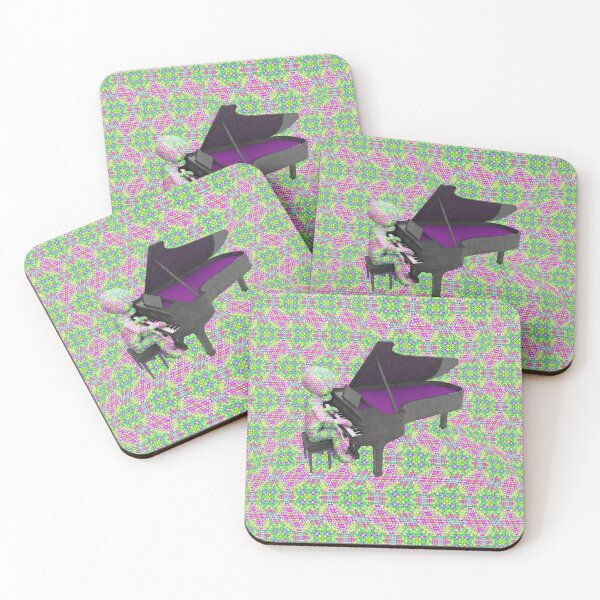 Item preview, Psychedelic Piano Player - Too Much Version in Pink designed and sold by JoanNinjaHen.