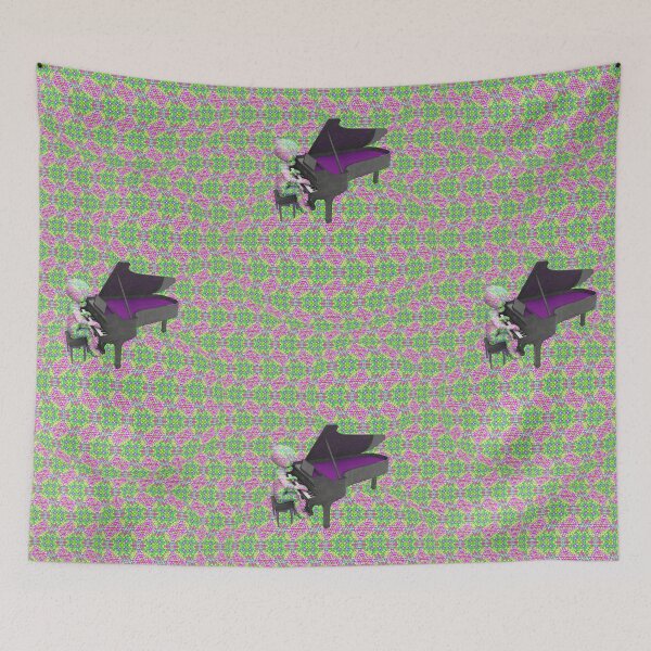 Item preview, Psychedelic Piano Player - Too Much Version in Pink designed and sold by JoanNinjaHen.