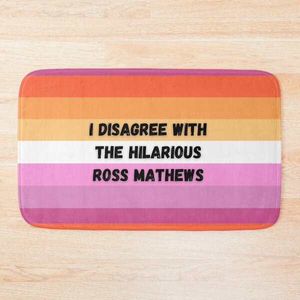 Item preview, i disagree with the hilarious ross mathews (black text, lesbian flag) designed and sold by tessismore.