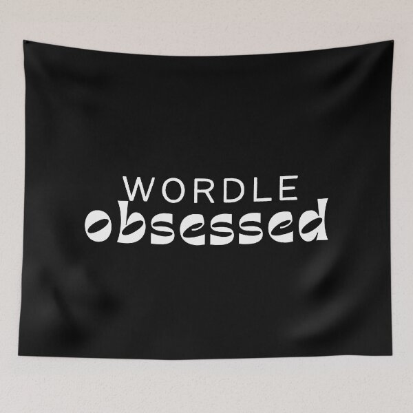 Item preview, wordle obsessed positive quote black and white illusrtration. designed and sold by Coolclassy.