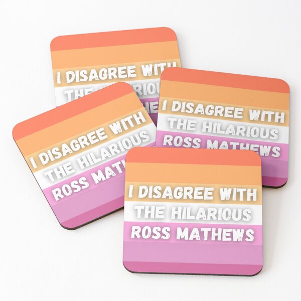 Item preview, i disagree with the hilarious ross mathews (white text, lesbian flag) designed and sold by tessismore.