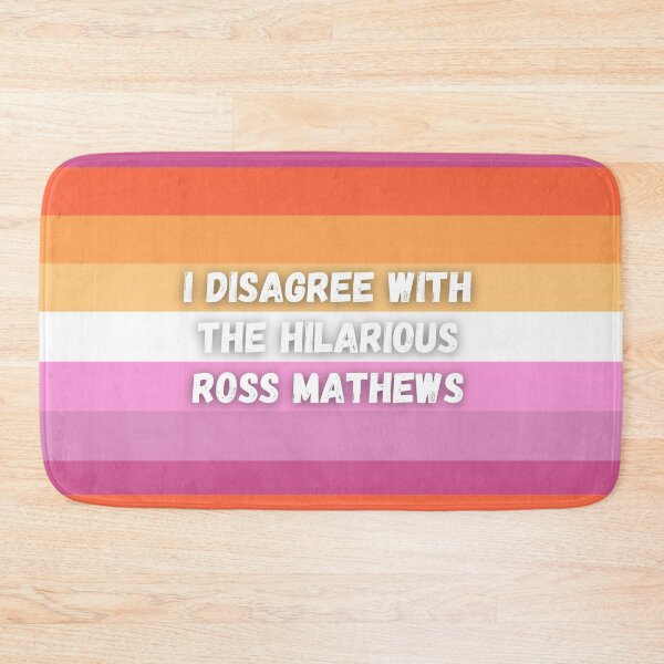 Item preview, i disagree with the hilarious ross mathews (white text, lesbian flag) designed and sold by tessismore.