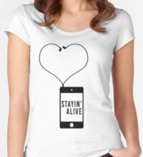 Stayin' Alive Women's Fitted Scoop T-Shirt