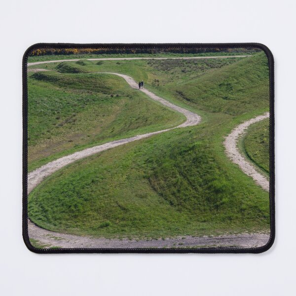 Item preview, Winding walking paths in the landscape of Northumberlandia Park in Northern England designed and sold by WorldScenery.