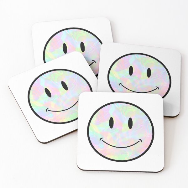 Artikelvorschau, Holo Trippy Smiley Face Black Outline entworfen und verkauft von opptop.