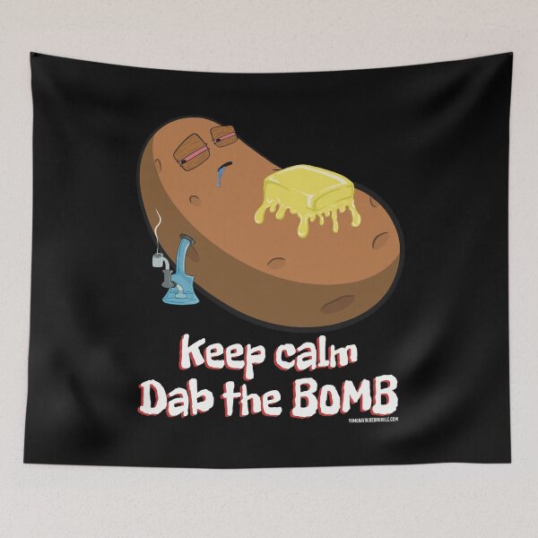 Item preview, Stoned baked potato cartoon-keep calm dab the bomb designed and sold by YomeHayin.