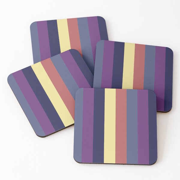 Item preview, Beige Blue Purple Gradient Vertical Five Stripes  designed and sold by LoloTrends.
