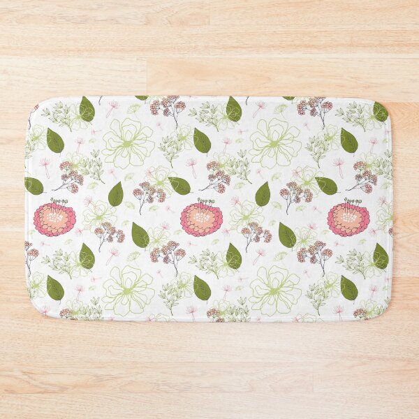 Item preview, Cute, Pretty Pink and Green Flower Pattern designed and sold by JanesCreations.