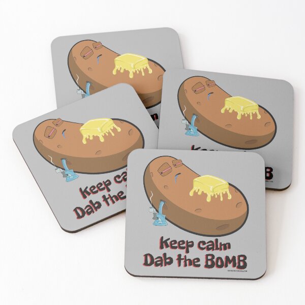 Item preview, Stoned baked potato cartoon-keep calm dab the bomb designed and sold by YomeHayin.