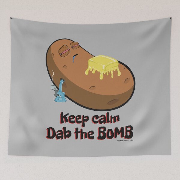 Item preview, Stoned baked potato cartoon-keep calm dab the bomb designed and sold by YomeHayin.