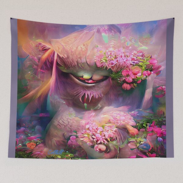 Item preview, Cute and Creepy - Flower Monster - SUrreal Flowers designed and sold by CattlettArt.