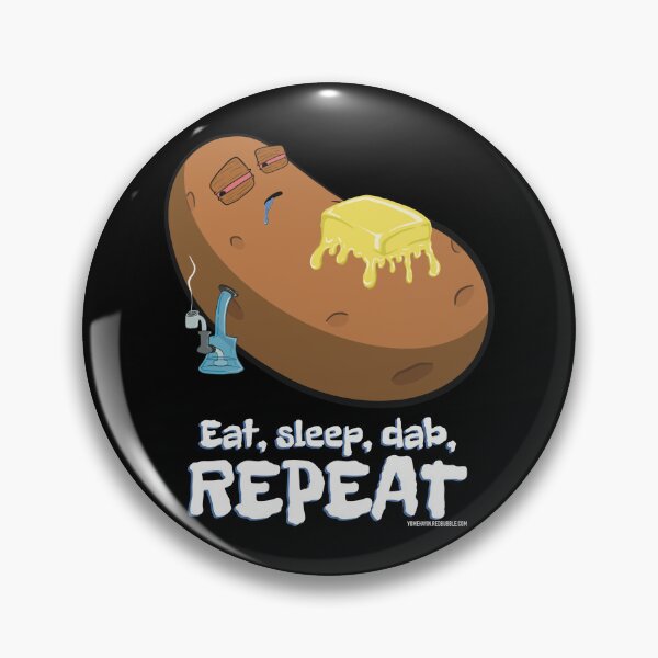 Item preview, Stoned baked potato cartoon-eat sleep dab repeat  designed and sold by YomeHayin.