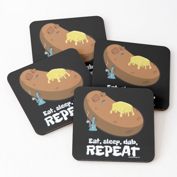 Item preview, Stoned baked potato cartoon-eat sleep dab repeat  designed and sold by YomeHayin.