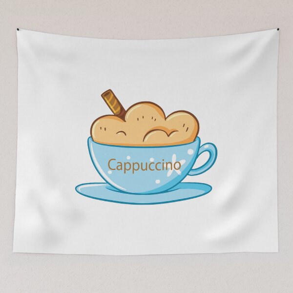 Item preview, Cappuccino Coffee in blue cup. designed and sold by FastHub.