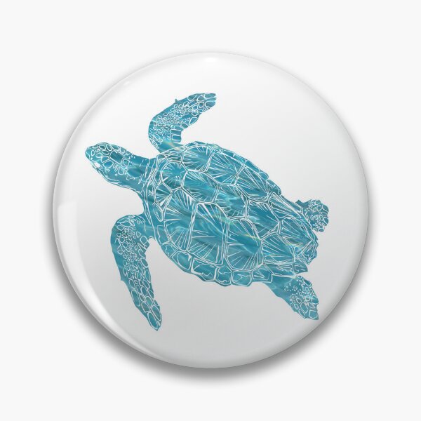 Item preview, Aqua Blue Turtle - Blue Water Tortoise designed and sold by molamode.