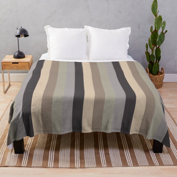 Item preview, Beige Dark Grey Gradient Vertical Five Stripes designed and sold by LoloTrends.