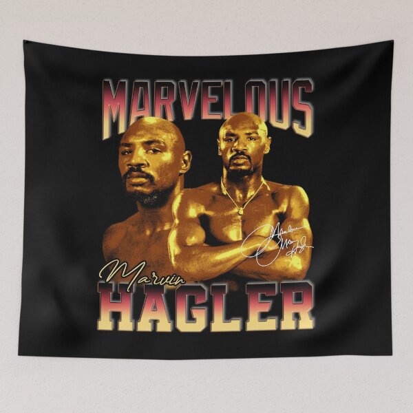 Item preview, Marvelous Marvin Hagler Boxing Legend Signature Vintage Retro 80s 90s Rap Style designed and sold by RamonaBernhard.