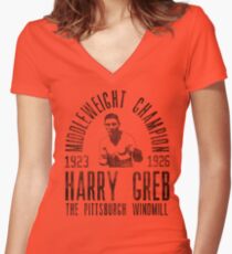 Harry Greb Women's Fitted V-Neck T-Shirt