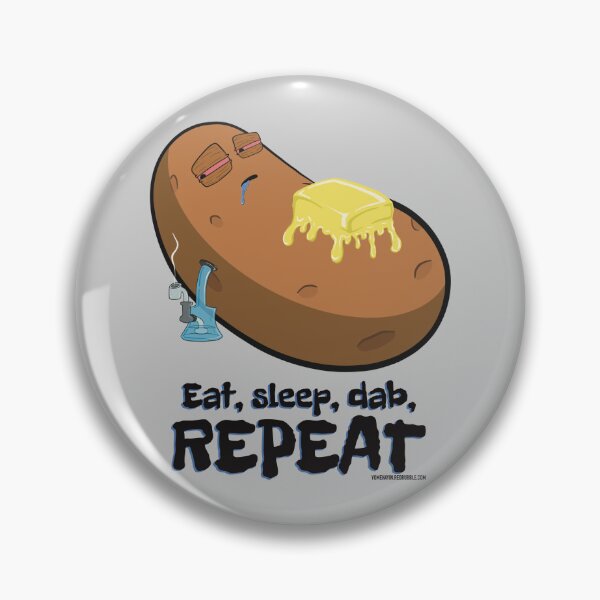 Item preview, Stoned baked potato cartoon-eat sleep dab repeat  designed and sold by YomeHayin.