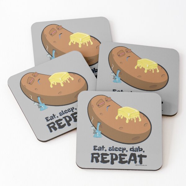 Item preview, Stoned baked potato cartoon-eat sleep dab repeat  designed and sold by YomeHayin.